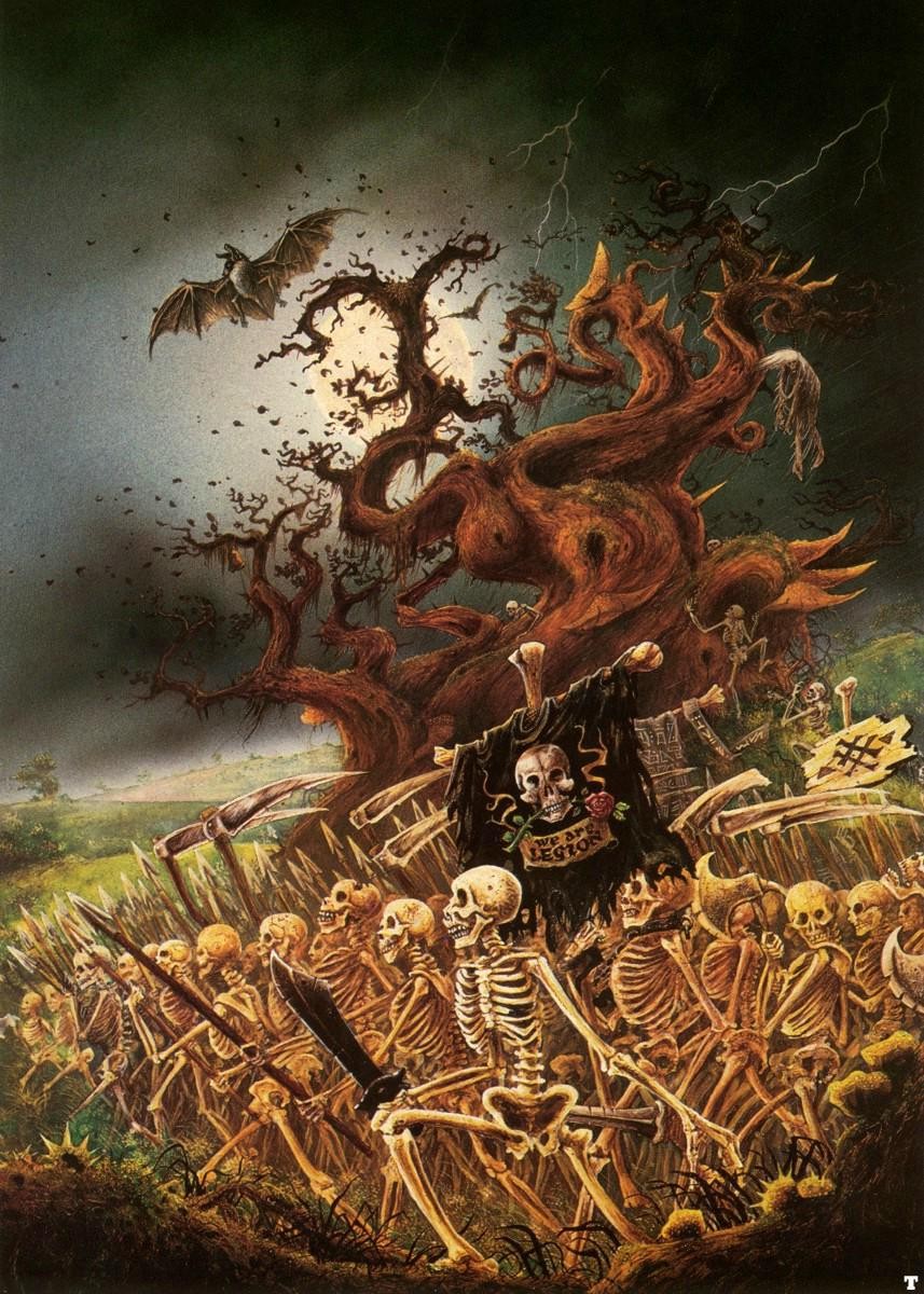 box art of a skeleton horde by John Blanche
